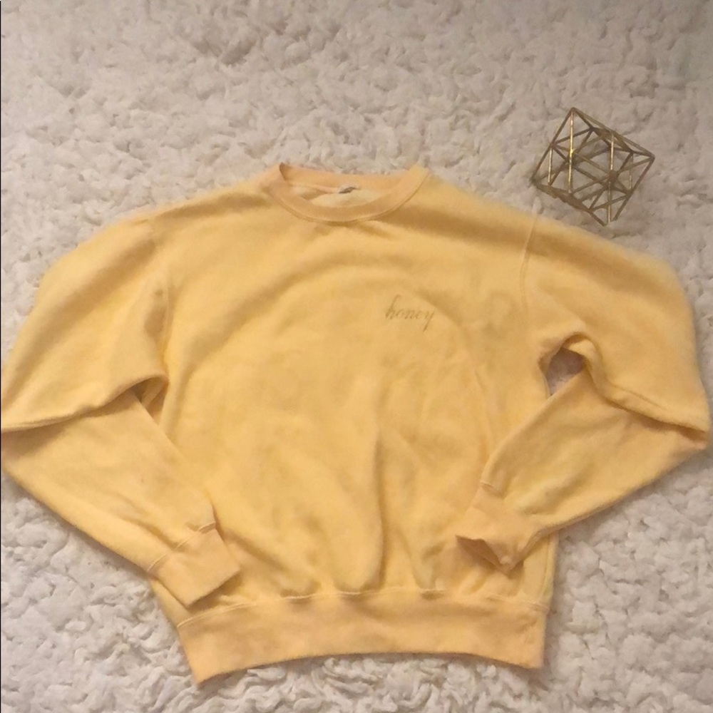 Brandy Melville yellow honey sweatshirt.